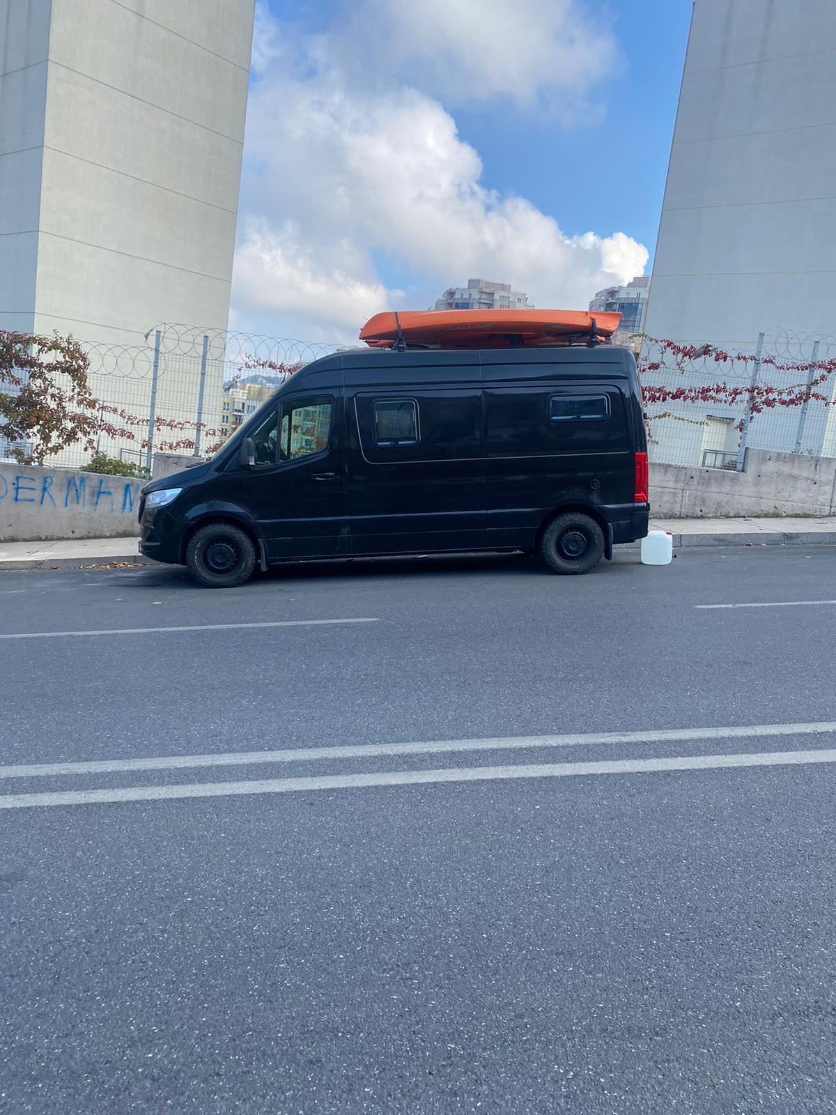 H1 Ladder Roof Rack For 2018- On Sprinter Low Roof (144 WB) Roof Rack Black H1 Ladder Roof Rack For 2018- On Sprinter Low Roof (144 WB) Roof Rack Black